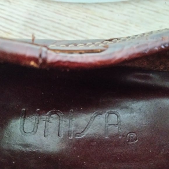 Unisa Brown Flats Leather Loafer Tortoise Print 6B - Picture 9 of 9